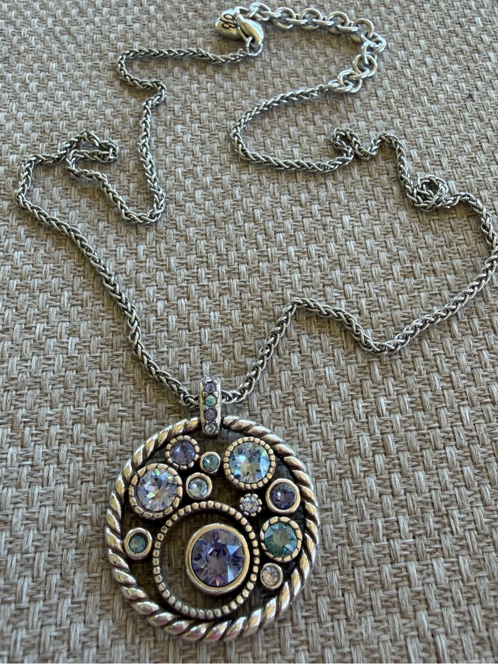 Brighton HALO Necklace Celestial 16” Long Blue Crystals - Picture 3 of 4